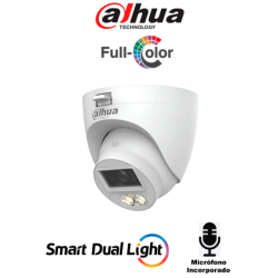 Cámara Domo 4K, HDCVI X PLUS, Iluminador Dual Inteligente, Micrófono Incorporado, Angulo de visión de 106°, Iluminación de hasta